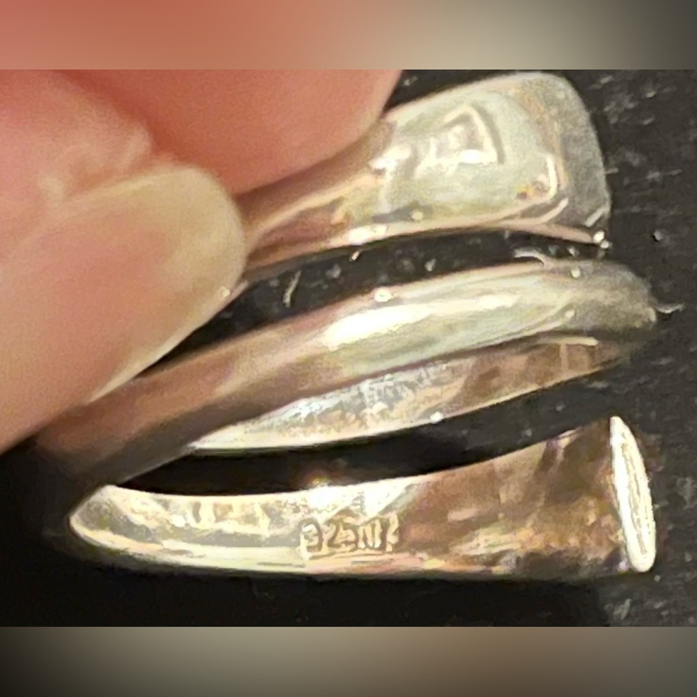 Vintage Infinity & Spiral Ring Sterling lot - Picture 10 of 11